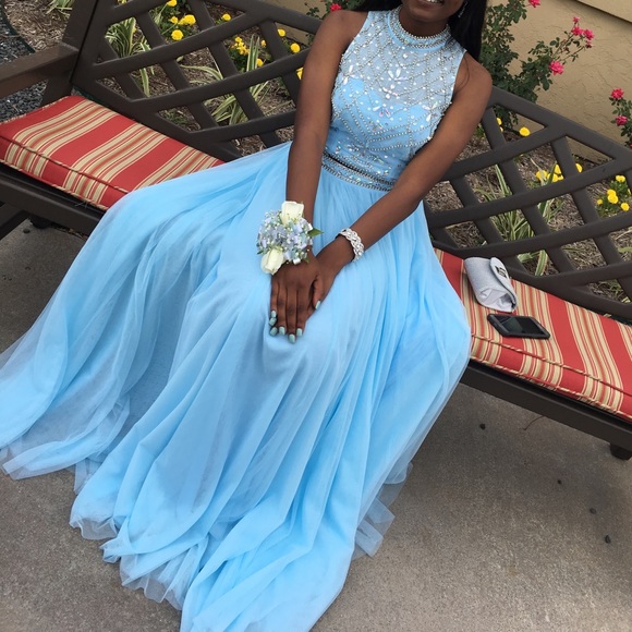 Macy's Dresses Baby Blue 2 Piece Prom Dress Poshmark